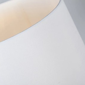 Lampă de masă neagră cu abajur alb 35 cm reglabil - Parte