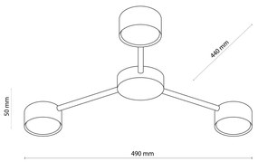 Plafoniera Negru 3xGX 53 AVIA 4689TK
