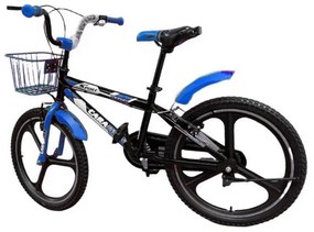 Bicicleta Caraiman, roti 20 inch, cadru otel, frane pe janta, cu cos, albastra, BC10