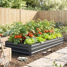 Outsunny Pat de Grădină Înălțat pentru Exterior, Gri | Aosom Romania