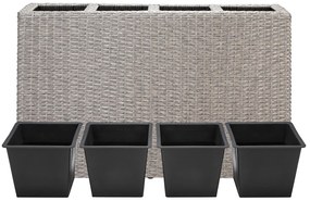 Deuba Ghiveci cu flori - 95 x 27 x 60 cm - crem