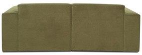 Canapea verde din catifea reiată 202 cm Sting - Scandic