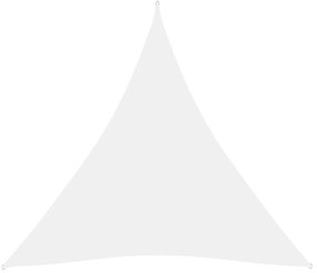 Parasolar, alb, 4,5x4,5x4,5 m, tesatura oxford, triunghiular Alb, 4.5 x 4.5 x 4.5 m