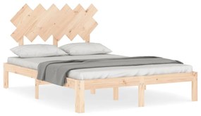 3193721 vidaXL Cadru de pat cu tăblie, 120x200 cm, lemn masiv