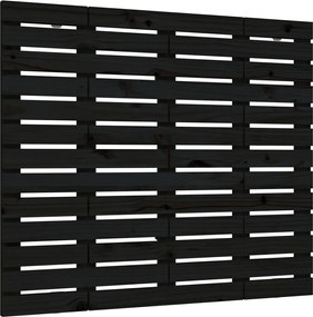 vidaXL Tăblie de pat pentru perete, negru 106x3x91,5 cm lemn masiv pin