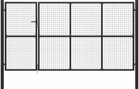 vidaXL Poartă de grădină din oțel 350x175 cm antracit