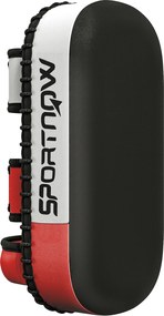 SPORTNOW Plastron pentru Muay Thai, Kickbox, Piele Sintetica, 0,4 kg, 38x20x18 cm, Negru/Rosu/Alb | Aosom Romania