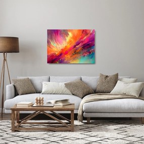 Tablou pe sticlă - Abstractizare dinamică (70x50 cm)