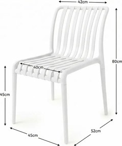 OFERTA Scaun din plastic TREGO, alb II. calitate