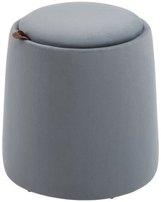 HOMCOM 2-in-1 Hocker în Samtoptik inclusiv Stocare și capac detașabil Ø44 cm x 47,5 cm Gri | Aosom Romania