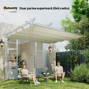 Outsunny Acoperiș Pergolă Retractabil, Copertină pentru Umbra Soarelui pentru Pergolă 3 x 2,15 m, Protecție UV30+, Gri Închis | Aosom Romania