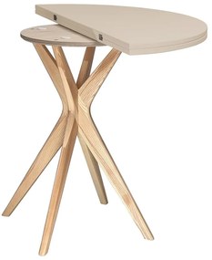 Masă de dining rotundă extensibilă 45x90 cm Jubi – Ragaba