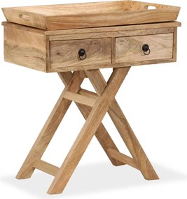 vidaXL Masă laterală din lemn masiv de mango, 65 x 40 x 76 cm