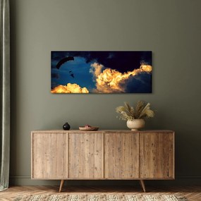 Tablou cu parașutiști în ceruri (120x50 cm)
