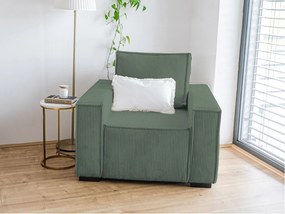 Fotoliu cu taburet SMART SET, verde inchis