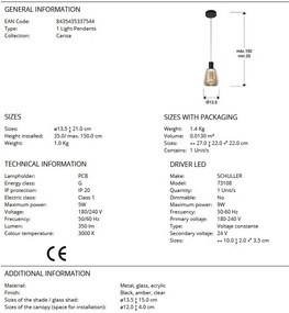 Pendul LED design modern Carisa