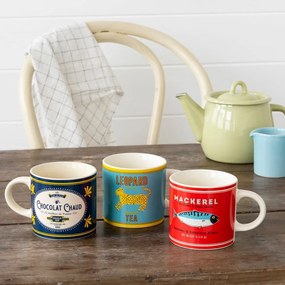 Cană albastru-închis/crem din ceramică 350 ml Chocolat Chaud – Rex London