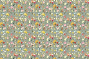 Tapet flori pictate abstract