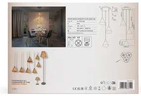 Lustră pe cablu Ledvance DECOR RAFFIA 3xE27/15W/230V rafie