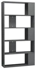800107 vidaXL Bibliotecă/Separator cameră gri extralucios 80x24x159 cm PAL