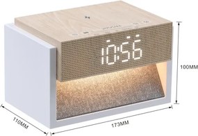 Immax NEO 09114L - Lampă de birou LED CALM cu ceas deșteptător și funcție de încărcare LED/1,2W/5V