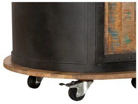 Dulap vinotecă negru din metal număr sticle 9, 60x155 cm Luni – Interia Home &amp; Living