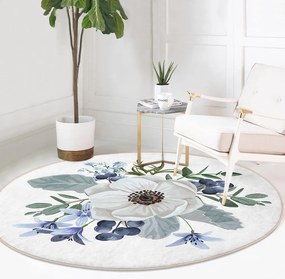 Covor rotund lavabil adecvat și pentru aspiratoare robot ø 100 cm Comfort – Mila Home