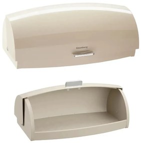 Cutie pentru paine Klausberg KB 7932, 45 cm, Maner ergonomic, Metal, Bej