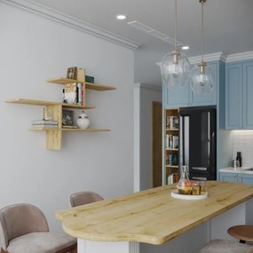 Etajeră de perete LEO 80,5x123 cm stejar