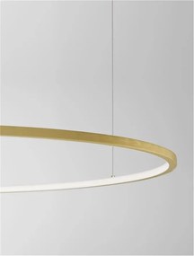 Lustra LED suspendata design modern circular TARQUIN D-100cm aurie