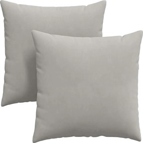 vidaXL Perne pentru canapea 2 pcs Gri deschis 80 x 80 cm țesătură