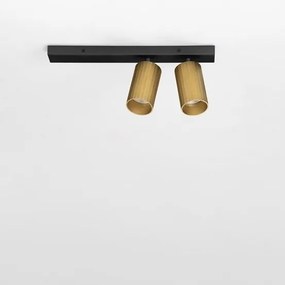 Plafoniera cu 2 spoturi GU10 ZELOS negru/ auriu