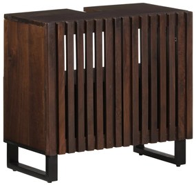 vidaXL Dulap pentru chiuveta de baie 62x34x58 cm maro lemn masiv mango