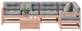 vidaXL Set mobilier de grădină cu perne, 7 piese, lemn masiv douglas