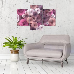 Tablou abstract a florii de trandafir (90x60 cm)