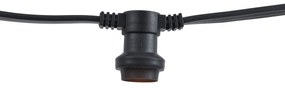 Ghirlandă luminoasă neagră conectabilă cu ștecher 6m 10 lumini IP54 - Lubber