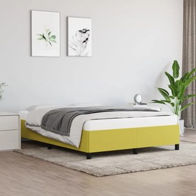 Cadru de pat, verde, 140x190 cm, material textil Verde, 35 cm, 140 x 190 cm