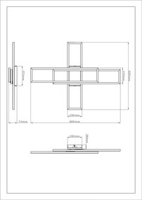 Plafoniera LED design geometric TATJANA