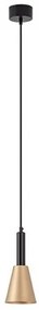 Pendul LED design modern Ziech negru, auriu