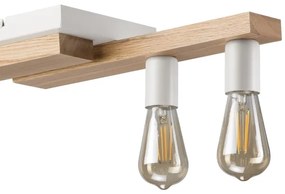 Lustră pe cablu CORTINA 4xE27/15W/230V alb/stejar