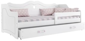 Expedo Pat pentru copii VIKTORIE P1 + somieră + saltea GRATIS, 160x80, alb