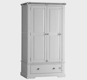 Dulap lemn masiv gri Ives Personalizabil, 104 × 66 × 189 cm
