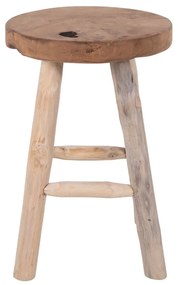 Scaun din lemn de tec cu 4 picioare House Nordic Badia, ø 30 cm