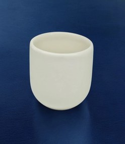 Pahar Cafea NOVUM White Jasmine 250 ml (Alb Iasomie, Lapte, Vanilie, Lucios) Gresie Ceramica Glazurata Manual