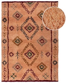 Covor în culoarea somonului țesut manual din lână 160x230 cm Moroccan Sahara – Flair Rugs