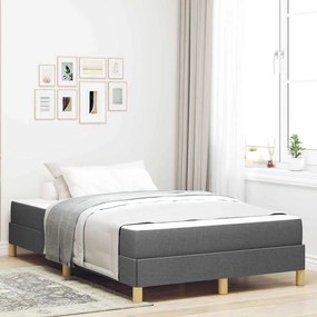 vidaXL Pat cu arcuri Taupe, Maro 120 x 200 cm