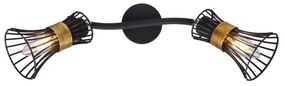 Plafoniera moderna metalica negru-aurie PURRA 2L 54814-2 GL