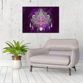Tablou pe sticlă - Lotus (70x50 cm)