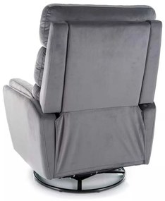 Scaun reclinabil Belfort Velvet, gri