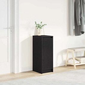 vidaXL Dulap Pantofi Stejar Negru 29,5x34x76 cm Lemn prelucrat